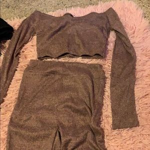 Feel The Warmth Pant Set - Dusty Blush